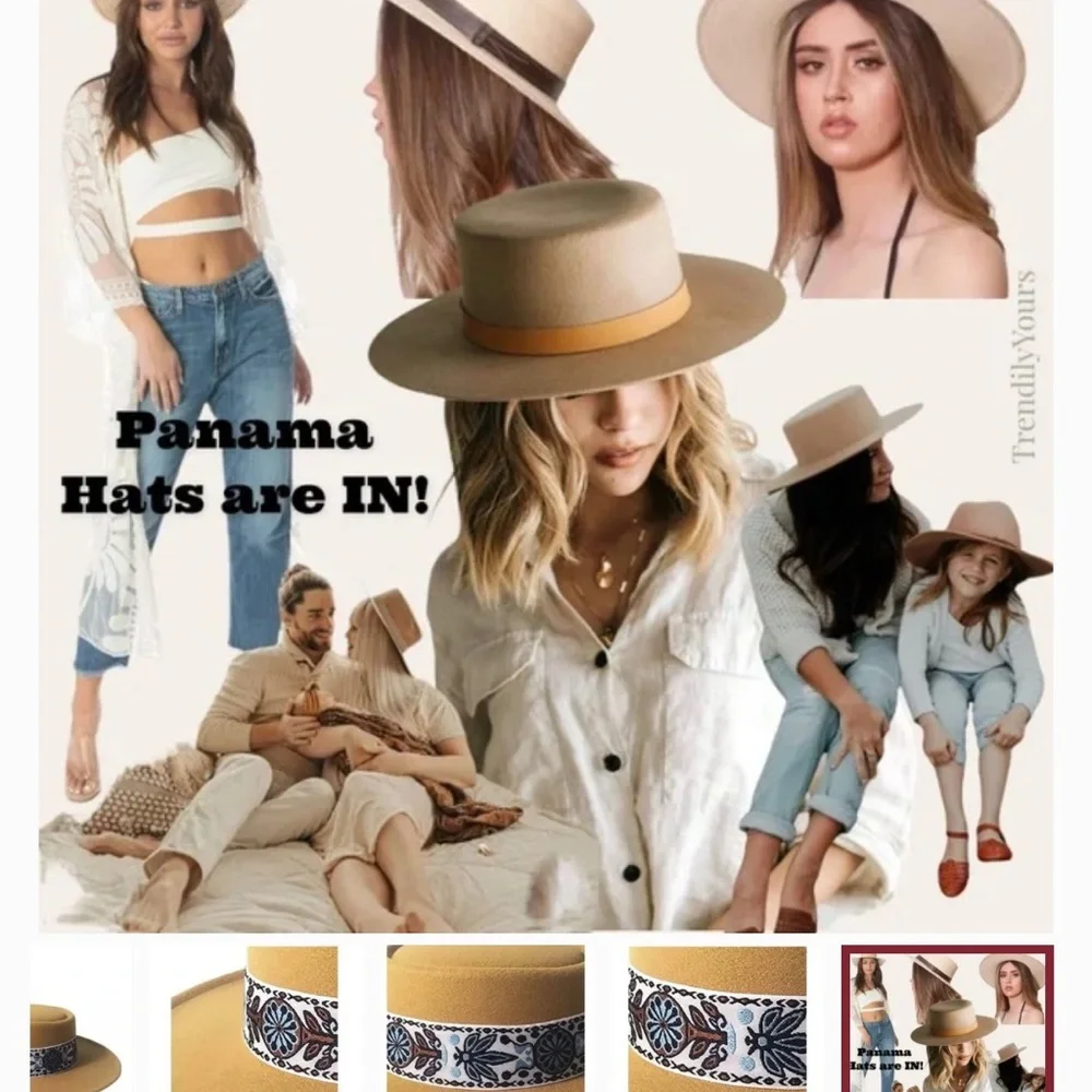 Wonderly OS Camel Panama Hat - Picture 4 of 12